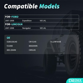 Fuel Injectors For-Ford Expedition For-Lincoln Navigator 2007 2008 V8 5.4L 0280158140 FJ1008 8002044N, CM5145, 7L1Z9F593B