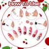 36 Pcs 3D Cherry Nail Charms Valentine's Day Cherry Nail