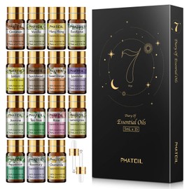 PHATOIL Essential Oil Set, 0.16 fl oz (5 ml) x 15, Essential Oils, Aromatherapy, Gift