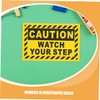 SHINEOFI Watch Your Step Caution Sign Durable PVC Wet Floor