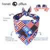 Lionet Paws Summer 2pcs Dog Bandanas, 4th of July USA