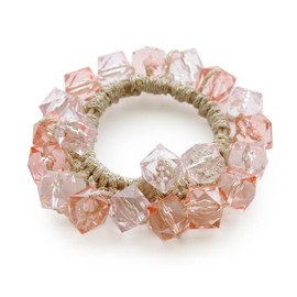 JewelVOX Women's Beads, Colorful Clear Cube, Adult (Pink)