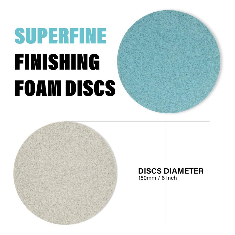 150mm Sanding Discs P5000 Fine Finishing Foam Discs, 15PCS Hook