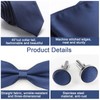 GlasFlength Tie with Pocket Square Set of 4, Bow Tie