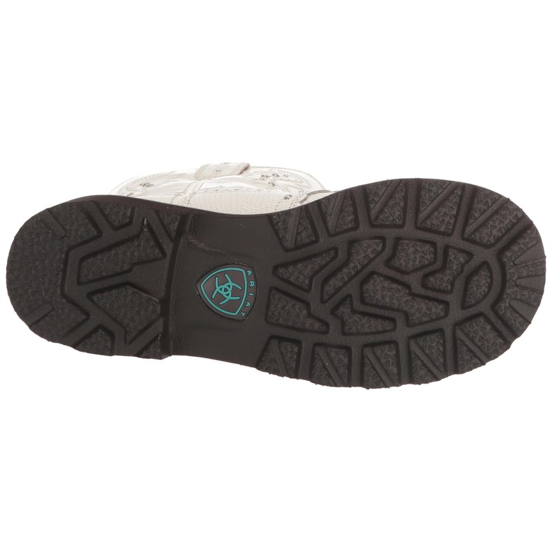 Ariat Women's Gembaby Western Boot, White Snake Emboss/Opulent White, 8