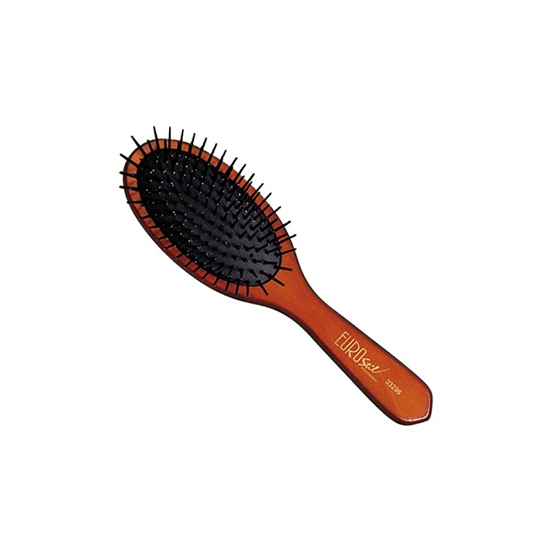 Eurostil oval hair brush wooden brush Pneumatic brush plastic Bortsen