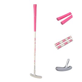 Acstar Two Way Junior Golf Putter Graphite Kids Putter Both Left and Right Handed Easily Use for Kids Age 3-5(Silver Head+Pink Grip,25 inch,Age 3-5)