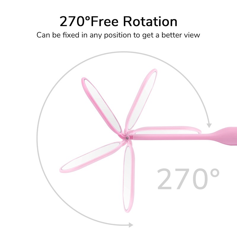 Miuffue Lash Mirror for Eyelash Extensions, 2inch Foldable Eyelash Mirror