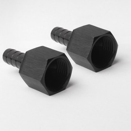 （2PC）Aluminum Fuel Hose Barb Fitting Adapter 3/8" to AN6 AN8, High-Pressure Quick Connect for Fuel Pressure Regulator, AN to Barb Union Fitting for Fuel System, Gas/Oil Line (3/8 to AN8)