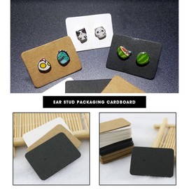 VGOL Pack of 300 Mini Earring Display Cards Kraft Paper Earring Tags Hair Clip Display Cards Earring Display Holder Paper Presentation Organize