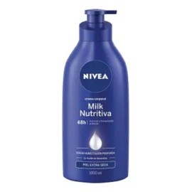Nivea Milk Nutritiva crema corporal 1 L nutrición para piel extra seca