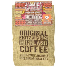 Fritz Minges Jamaica Blue Mountain in Beans, Jute Bag, 1 Pack (1 x 125 g)