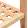 vidaXL Solid Walnut Wood Shoe Rack - 27.2"x10.2"x15.7" Beige 2