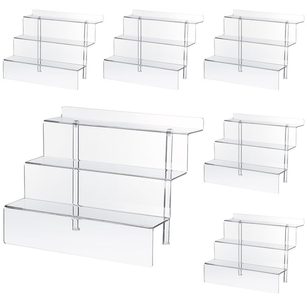 Shellwei 6 Pcs Acrylic Riser 12 Inch Display Stand 3