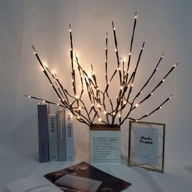 3 Pack Twig Lights LED Lights Battery Powered Decorative  Fairy Lights Lighted Branches for Festival Room Home Romantic Decoration (Brown twig Lights)