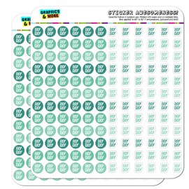 Pay Day Dots Planner Calendar Scrapbooking Crafting Stickers - Teal - Opaque