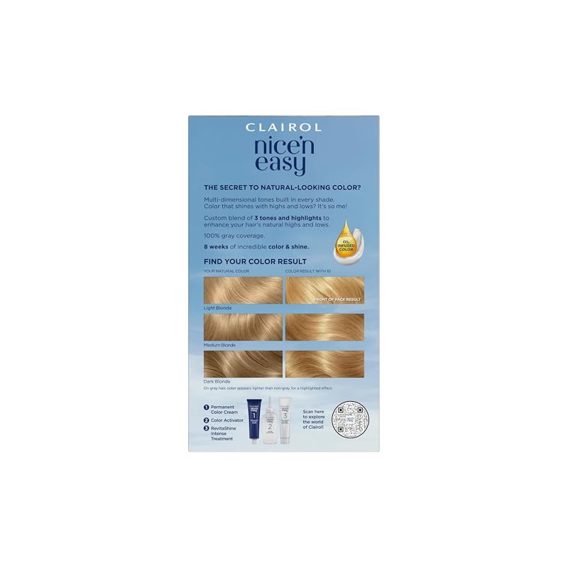 Clairol Nice 'n Easy Permanent Hair Color, 10 Extra Light