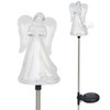Solar Wholesale 1053-2 A Set of Two Frosty Praying Angels