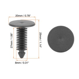 X AUTOHAUX 30pcs 8mm Hole Dia Plastic Bolt Rivets Bumper Clips Black for Car