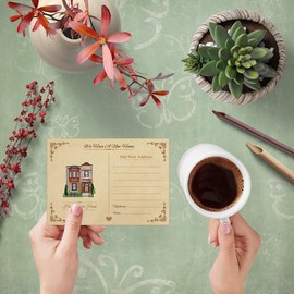 Artstore Vintage Change Of Address Note Cards With Brown Kraft Envelopes - Pack of 15