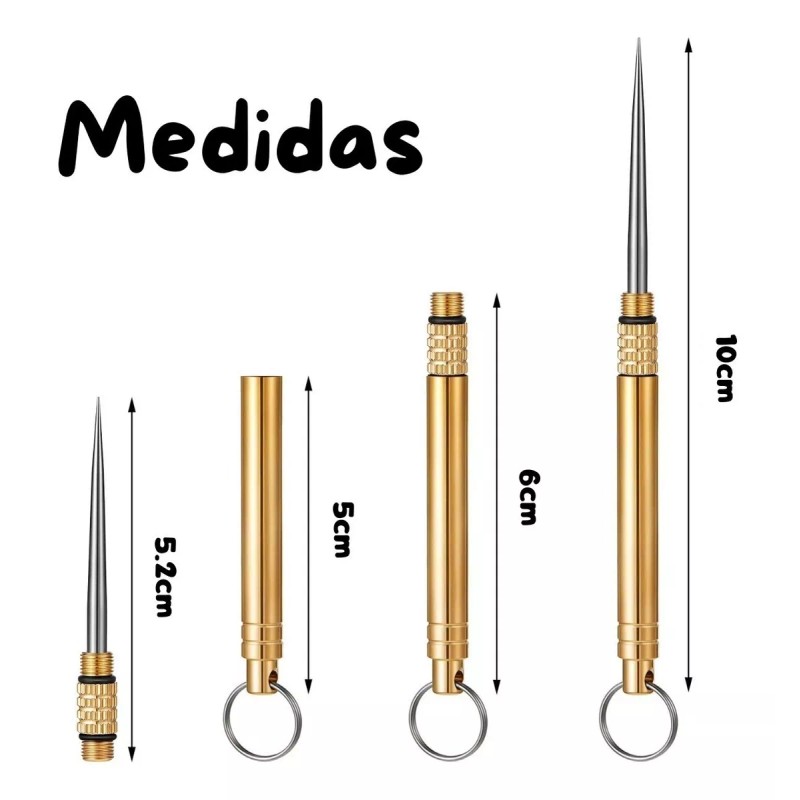 Veraly Palillo Dientes Acero Inox Bolsillo Limpieza Dental Bucal 1p