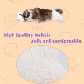 homelifthub Pillows for Indoor Cats Fluffy Cat Bed Pillow Cute Rabbit Pillows for Blanket and Carrier