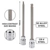 EMENTOL 18PCS 3/8" Drive Long Ball-End Hex Bit Socket Set,