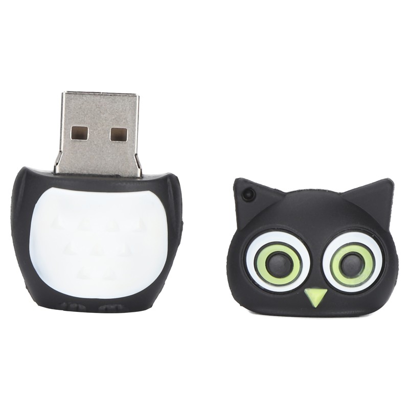 Cartoon U Disk Black Owl Appearance High Speed Bulk Storage