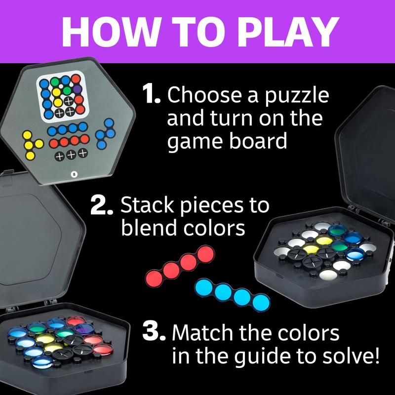 Educational Insights Kanoodle Fusion Light-Up Puzzle Game for Kids, Teens,