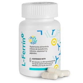 L-Ferrin 3 | Lactoferrina Pura 88 mg | Calostro Bovino + Factor de Transferencia + Vitamina C | Fortalece Defensas Naturales | Fórmula Sinérgica | 60 Cápsulas