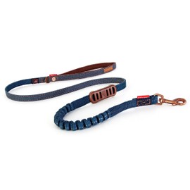 EzyDog Zero Shock Lite Bungee Dog Leash for Small Dogs - Perfect for Dogs 26 lbs or Less - Shock Absorbing Design for Superior Comfort and Control (72, Denim)