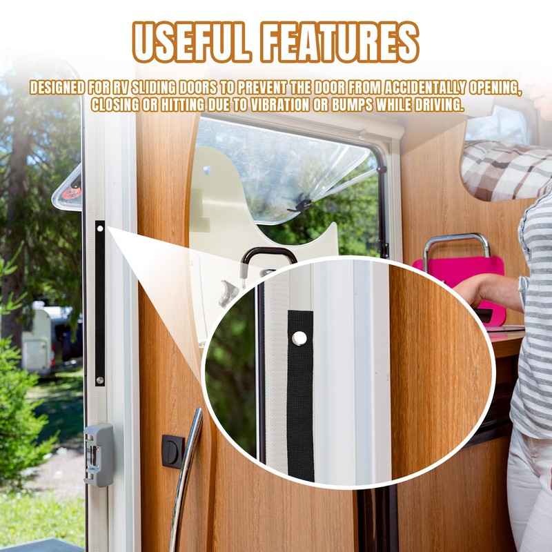 Wuyaoyao 4PCS RV Door Straps, 18 Inch RV Sliding Door