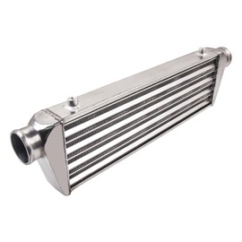 maXpeedingrods Universal Front Mount Intercooler 27" X 7" x 2.5" Tube & Fin 2.5" Inlet & Outlet Aluminum, Silver