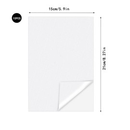 Pack of 10 embroidery fleece, A5 water-soluble embroidery film, embroidery templates, water-soluble, can be cut to different sizes, printable embroidery film for printing, hand-painted, DIY,