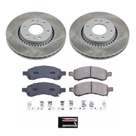 Power Stop SC2059 Front Brake Kit With Semi-Coated Brake Rotors and Ceramic Brake Pads & Hardware For Rainier, Chevy Trailblazer, Chevy Trailblazer, GMC Envoy, GMC Envoy, Saab 9-7x [Model Specific]