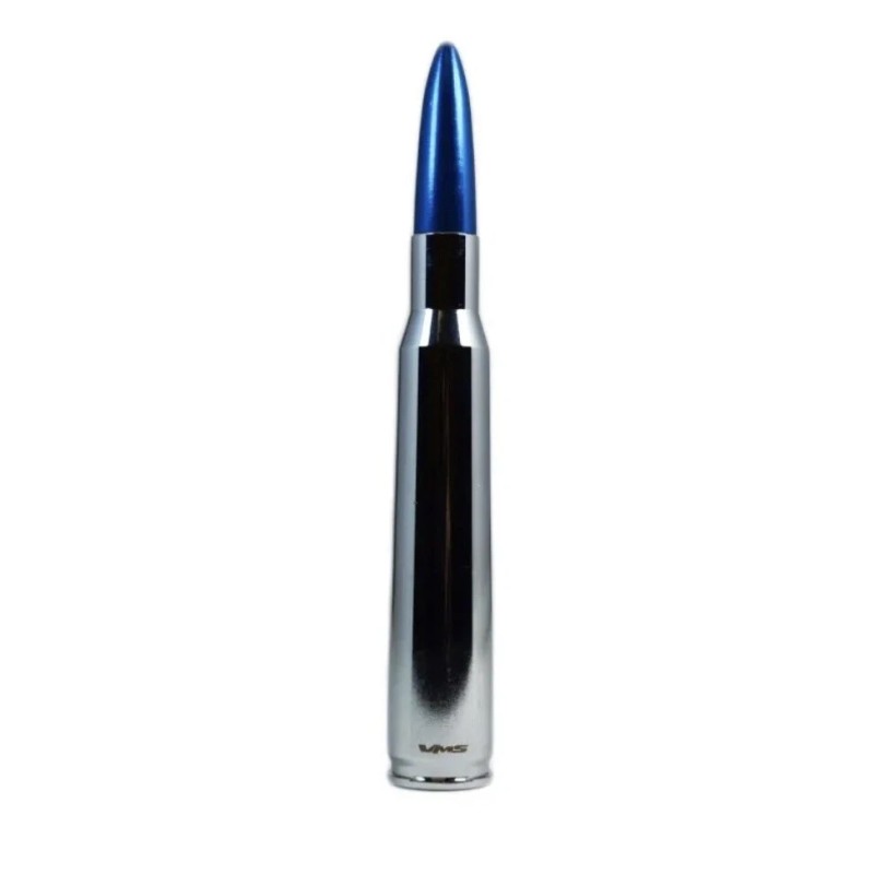 VMS CHROME WITH BLUE TIP BULLET ANTENNA FOR FORD F150