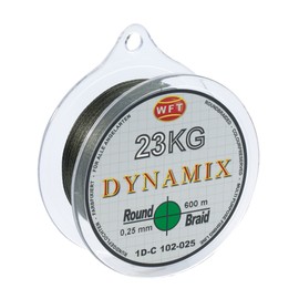 WFT Round Dynamix 600 m Braided Fishing Line, Diameter: 0.25 mm, Colour: Green