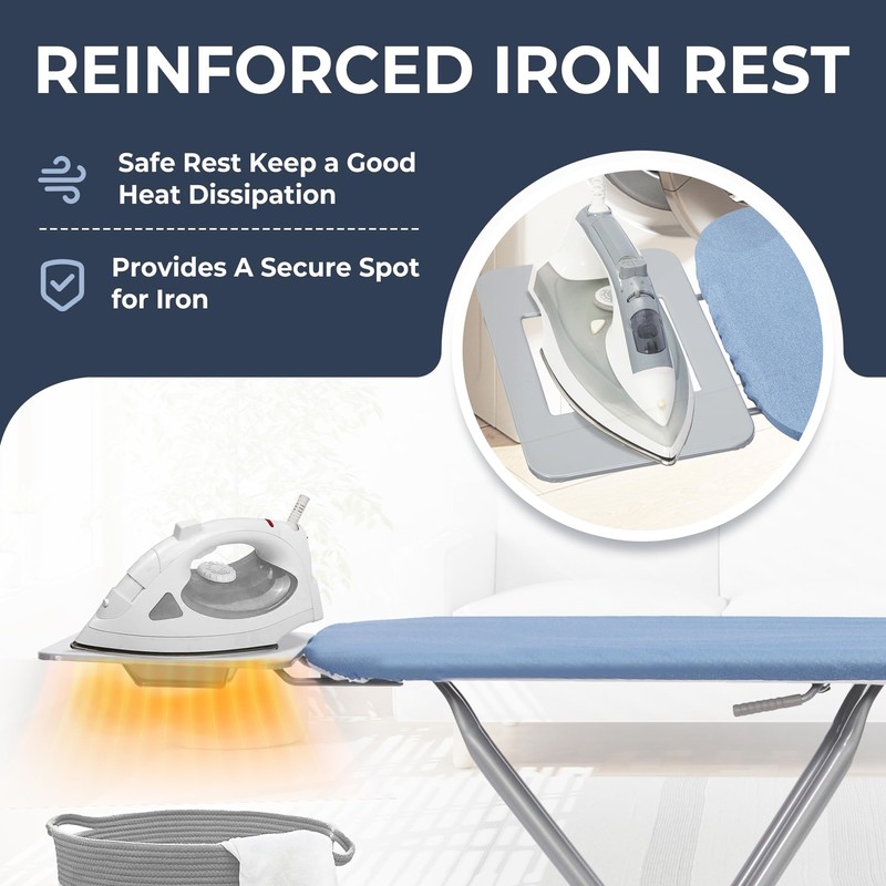 EASI Ironing Board Full Size 48" x 15" with Iron