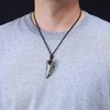 COAI Wolf Tooth Amulet Dragon Blood Stone Pendant Necklace for