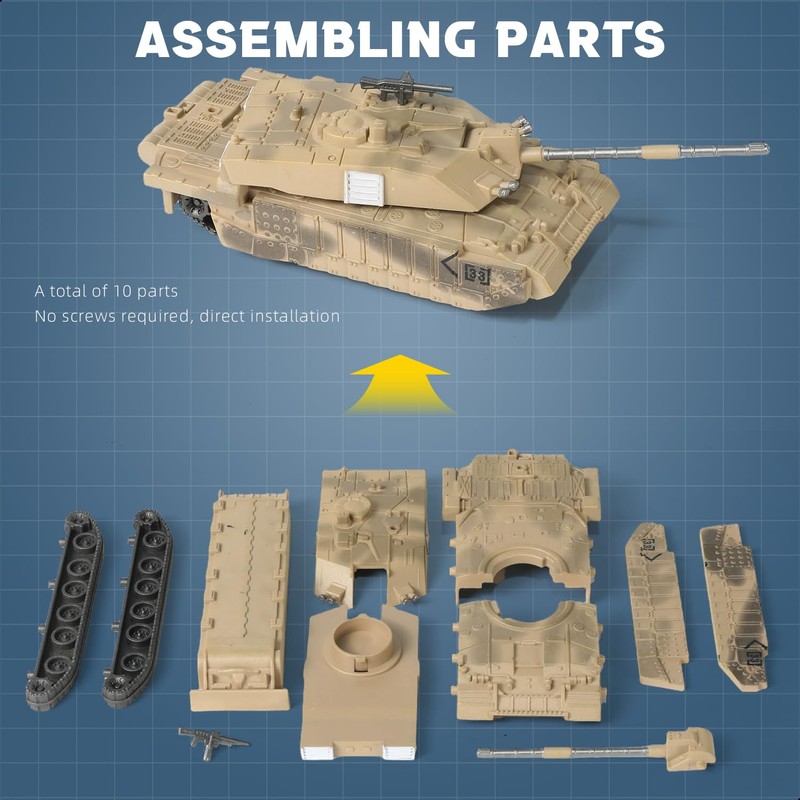 SEBUNAS Challenger 2 Militärpanzer im Maßstab 1/72, Schnellbaumodell, Hauptpanzer Challenger