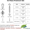 Shade&Beyond 304 Marine Grade Shade Sail Hardware Kit 5 inch