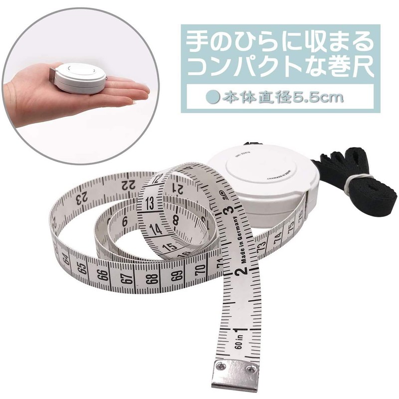 FEELCAT Tape Measure, Automatic Winding Tape, 150cm/60 inch, Double-Sided, Tape