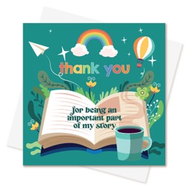 Thank You Card from Child - Thank You For Being An Important Party Of My Story Card for Teacher End Of School Term/Nursery Card/Teaching Assistant/Doctor/Nurse