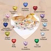 MYBELLNA 925 Sterling Silver Birthstone Rings for Women Love Heart