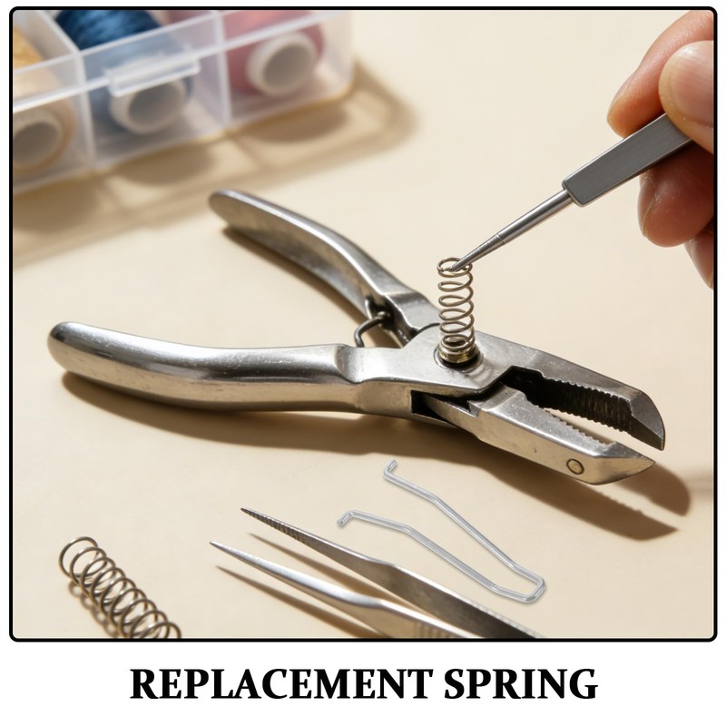 HOMSFOU Stainless Steel Nail Pliers Spring Durable Replacement Nail Clipper