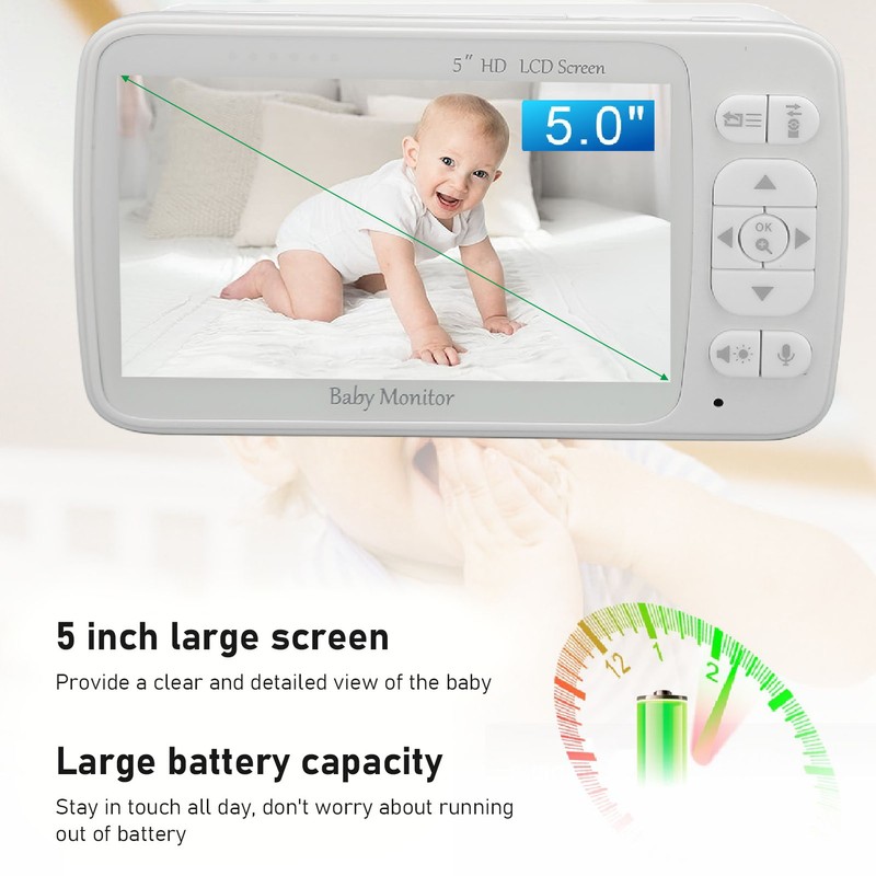 Baby Monitor 3X Magnification 2 Way Intercom Night Vision 1000ft