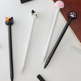 12 Pcs Cute Pens, Black Pens Cat Themed, Cute Stationery Sets Kawaii, Gel Pens Black Ink, Cat Gifts for Women, Cat Pens for Girls,School Supplies,Kids Party Bags