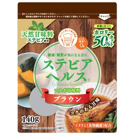 Nippon Ricos Stevia Health Brown, 4.9 oz (140 g) Bags x 6 Bags