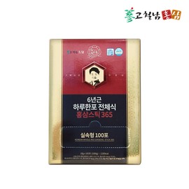 Gocheolnam Hong Sam 고철남홍삼 짜먹는6년근 하루한포 전체식 홍삼스틱365 실속형 10g x 100포 Gocheonam Red Ginseng Extract Stick 6-Year-Old Daily One Packet Whole Food Ginseng Stick 365 Value Pack 10g x 100 Pack