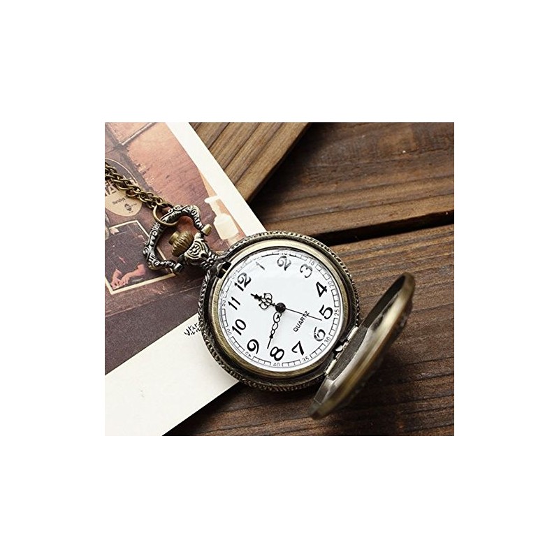 Infinite U Ancient Sailboat/Warships/Pirate Ship Big Quartz Pocket Watch Arabic